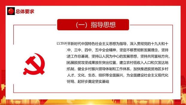 红色庄重风脱贫攻坚与乡村振兴PPT模板2