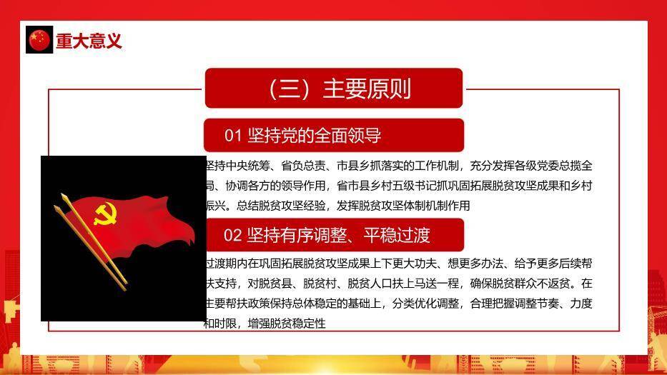 红色庄重风脱贫攻坚与乡村振兴PPT模板4