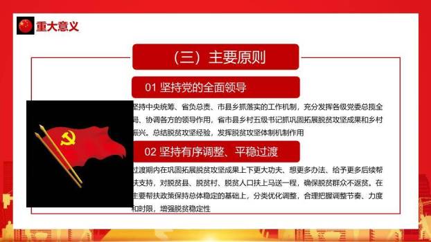 红色庄重风脱贫攻坚与乡村振兴PPT模板4