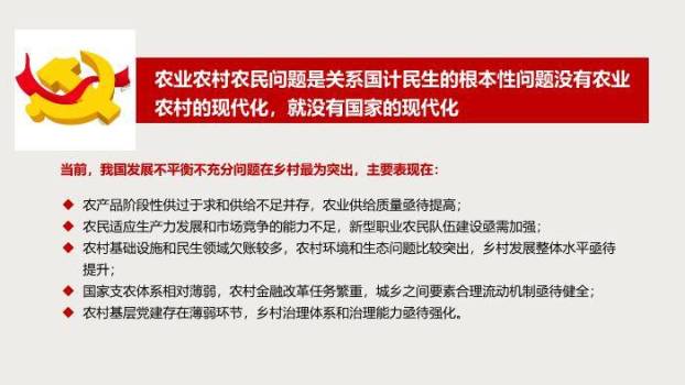 红色庄重风乡村振兴战略PPT模板1