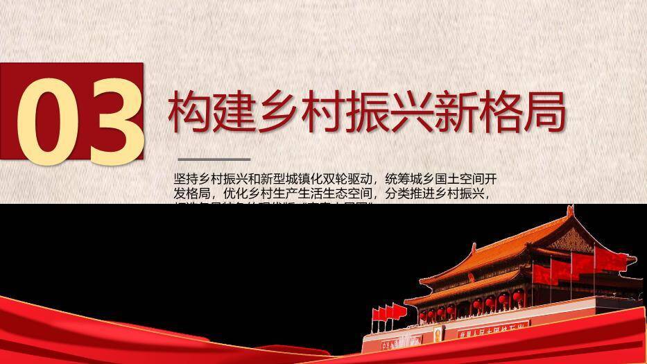 红色庄重风乡村振兴战略规划PPT模板4