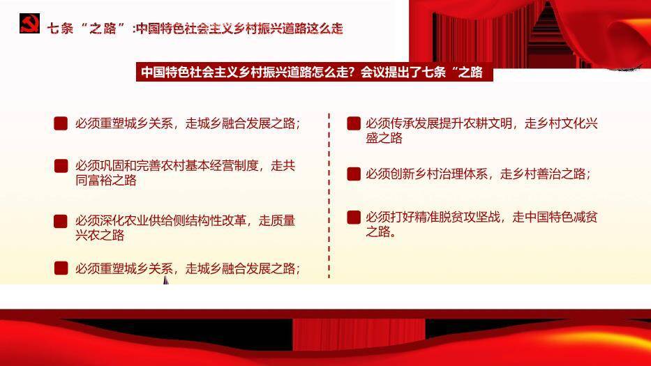 红色庄重风中央农村工作会议PPT模板8
