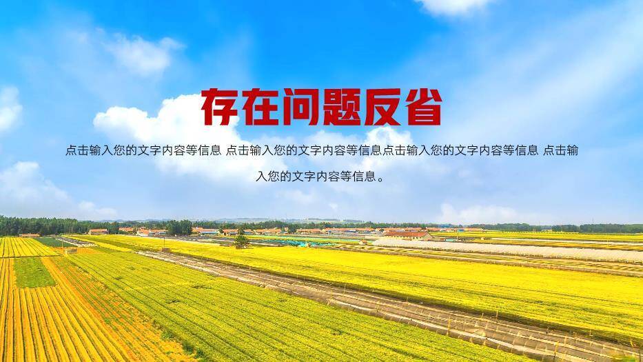 黄色商务风乡村振兴工作汇报PPT模板2