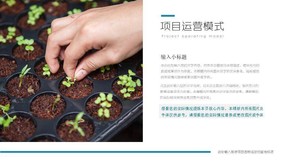 蓝色商务风特色小镇PPT模板8