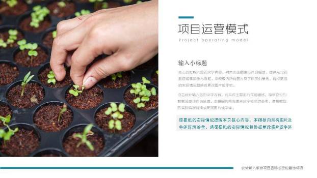 蓝色商务风特色小镇PPT模板8