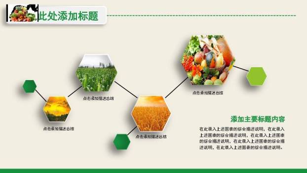 绿色简约风和谐新农村PPT模板4