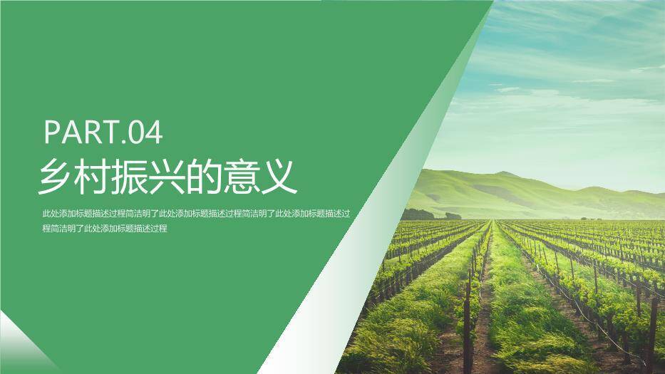 绿色简约风乡村振兴计划书PPT模板3