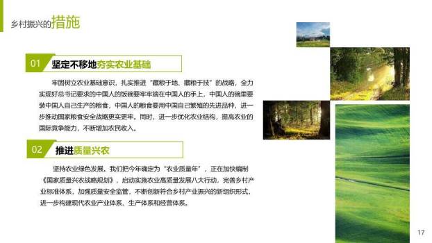 绿色简约风乡村振兴战略PPT模板(2)8